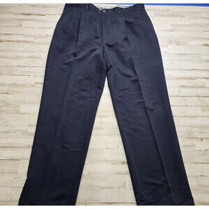 Ping Pleated Pants Navy Blue Chino Golf Performance Cuffed Casual Men's 42x34